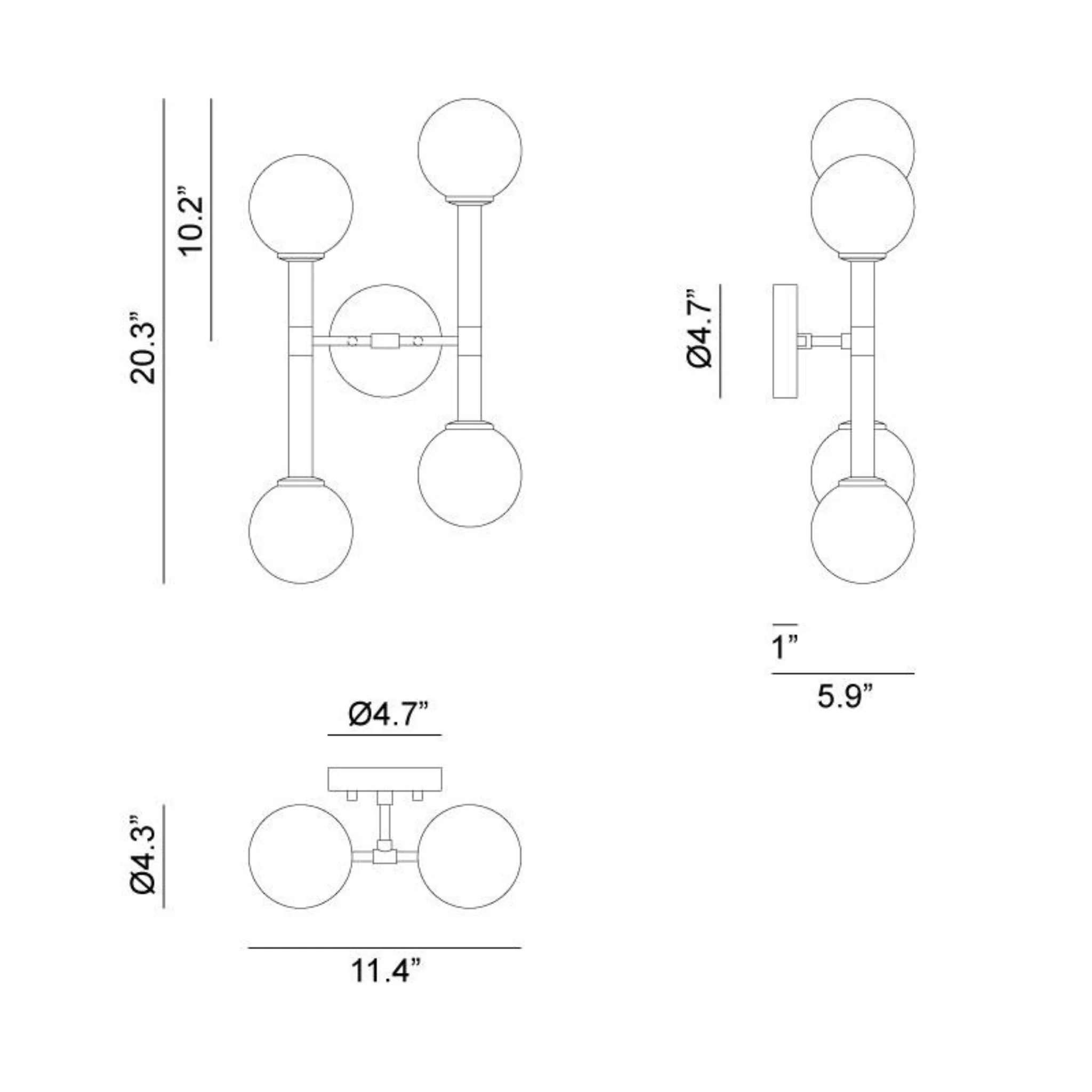 STELLAR 4-LIGHT WALL SCONCE - Image 4