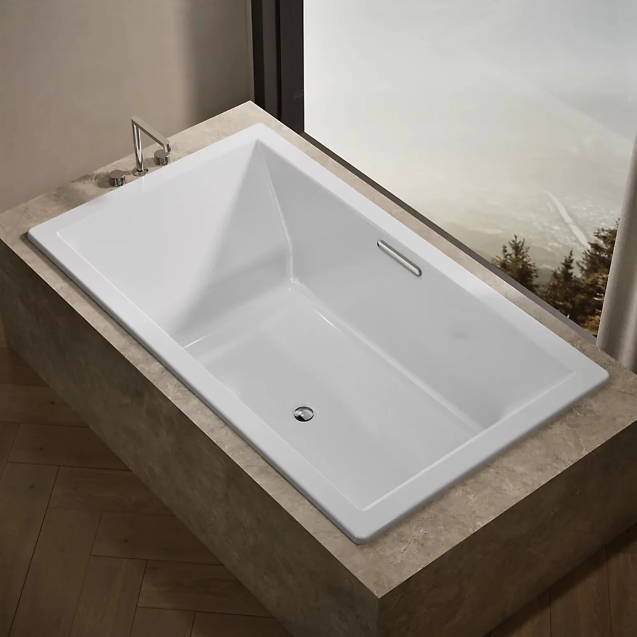 UNDERSCORE RECTANGLE 72 X 42 INCHES DROP-IN BATHTUB - Image 2