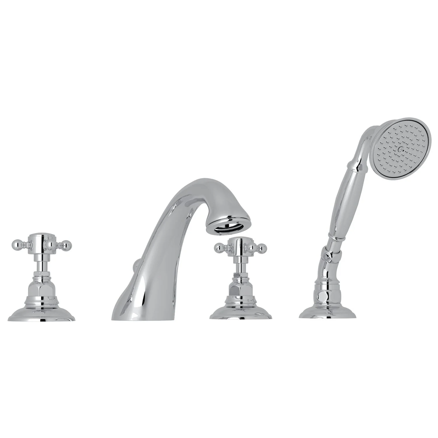 VIAGGIO® 4-HOLE DECK MOUNT TUB FILLER (CROSS HANDLE)